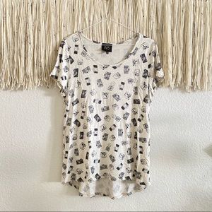 W5 Vintage Camera Print Short Sleeve T Shirt